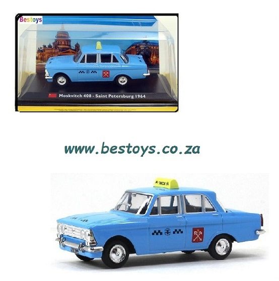 World Taxi Diecast Model Car Collection Moskvitch 408 Saint Petersburg 1964 1/43 scale