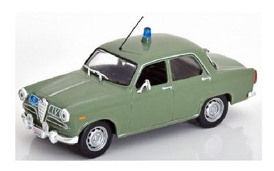 Diecast Model Car Police Collection Alfa Romeo Giulietta Italy "Polizia" 1/43 scale