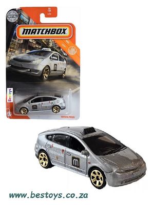 Matchbox Diecast Model Car 2021 58/100 Toyota Prius Taxi 1/64 scale