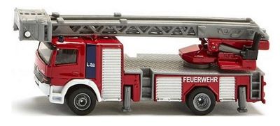 SIKU Diecast Model 1841 Mercedes Benz Fire Extending Ladder Truck Engine 1/87 HO railway scale