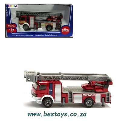 SIKU Diecast Model 1841 Mercedes Benz Fire Extending Ladder Truck Engine 1/87 HO railway scale