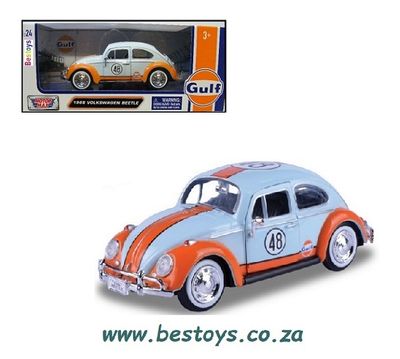 Motormax Motor Max 79655 VW Volkswagen Beetle 1966 No 48 &quot;Gulf&quot; 1/24 scale