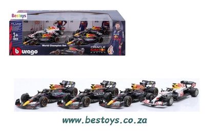 Burago Set 38092 Formula 1 F1 Red Bull RB16 RB18 RB19 Verstappen Perez