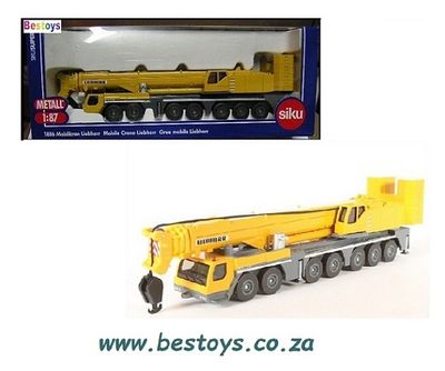 Siku Diecast Model 1886 Mobile crane truck Liebherr Construction 1/87 HO railway scale