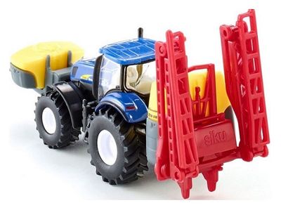 SIKU Diecast Model 1799 New Holland T7070 Tractor &amp; Kverneland Crop Sprayer Farm Agricultural 1/87 HO railway scale
