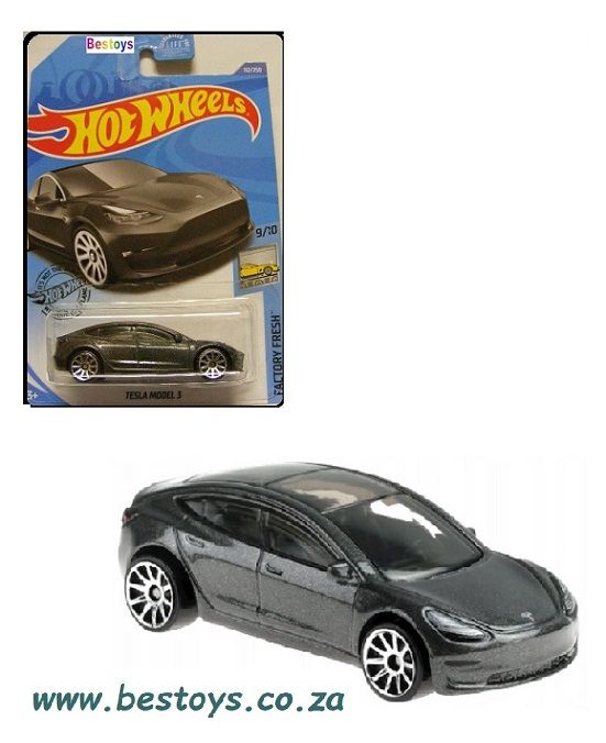 Hotwheels Hot Wheels Diecast Model Car 2020 112/250 Tesla Model 3 1/64 scale