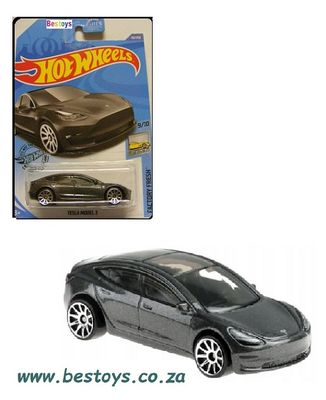 Hotwheels Hot Wheels Diecast Model Car 2020 112/250 Tesla Model 3 1/64 scale