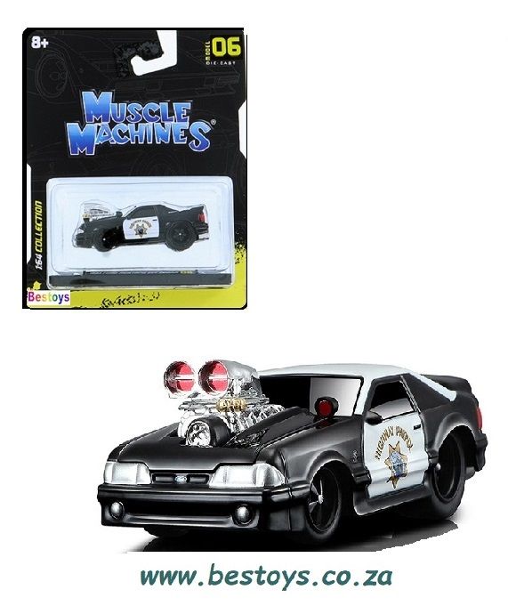 Maisto Muscle Machines Ford Mustang SVT Cobra 1993 &quot;Highway Patrol&quot; 1/64 scale