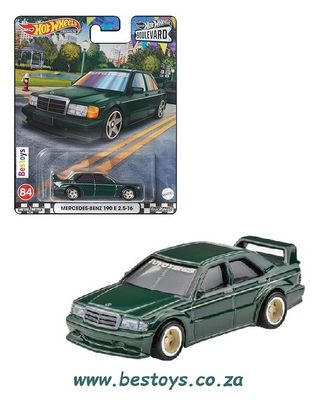 Hotwheels Hot Wheels Diecast Model Car Boulevard Mercedes Benz 190 E 190E 2.5 16 1/64 scale