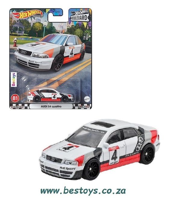 Hotwheels Hot Wheels Diecast Model Car Boulevard Audi S 4 S4 Quattro No 4 1/64 scale
