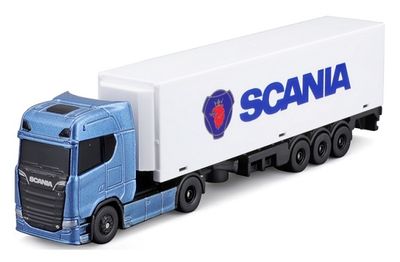 Maisto Mini Work Machines Scania 770 S 770S Truck &amp; Box Trailer 1/87