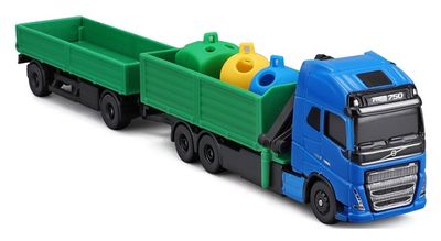 Maisto Mini Work Machines Volvo FH 16 FH16 Truck & Trailer Recycling 1/87 HO railway scale