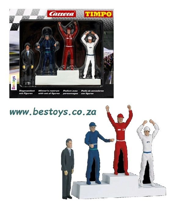 Carrera Timpo 20021121 Winner&#39;s Rostrum Podium with race figures 1/32 scale