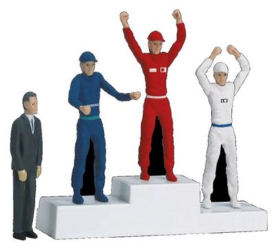 Carrera Timpo 20021121 Winner's Rostrum Podium with race figures