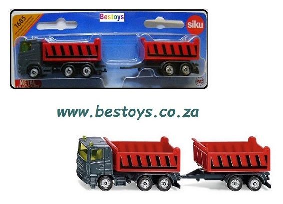 SIKU Diecast Model 1685 Truck &amp; Trailer Tipper set