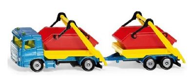 SIKU Diecast Model 1695 Truck & Trailer set with skips +- 1/87 HO railway scale