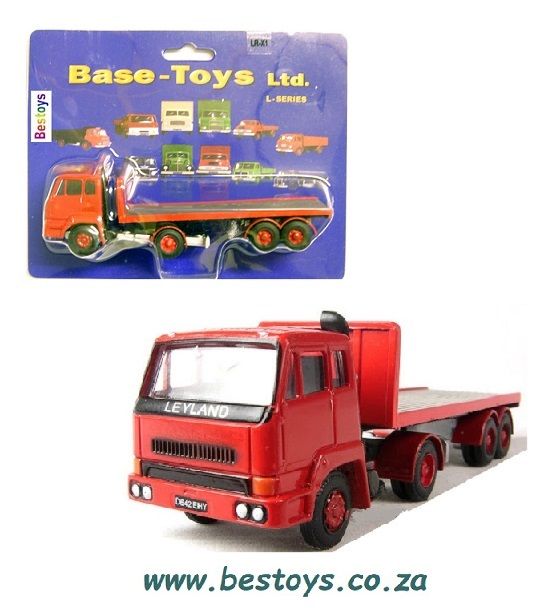 Base Toys Diecast Model LR-X1 Leyland Roadtrain Articulated Flatbed Truck 1/76 OO railway scale