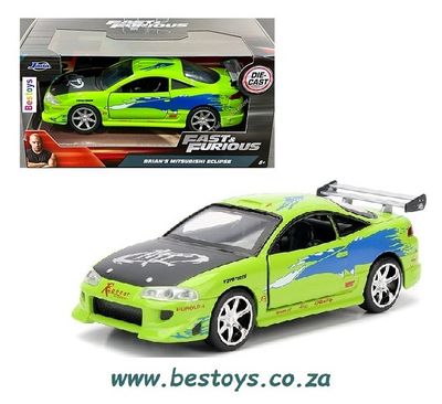 JADA 24037 Mitsubishi Eclipse Brian Fast &amp; Furious Movie Film TV 1/32 scale