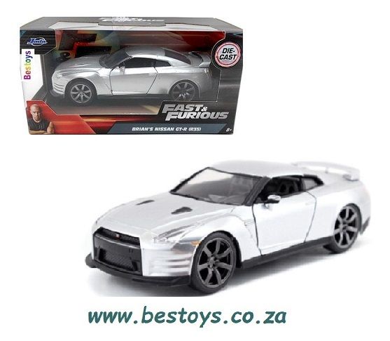 JADA Diecast Model Car 24037 Nissan GT-R GTR R35 Brian Fast &amp; Furious Movie Film TV 1/32 scale