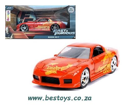 JADA 24037 Mazda RX 7 RX7 Julius Fast &amp; Furious Movie Film TV 1/32 scale