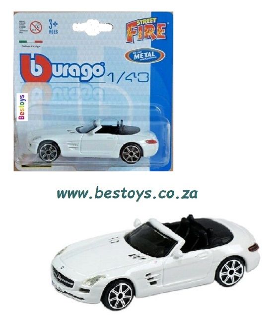 Burago Diecast Model Car Mercedes Benz SLS AMG Roadster 1/43 scale