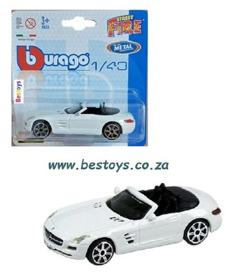 Burago Diecast Model Car Mercedes Benz SLS AMG Roadster 1/43 scale