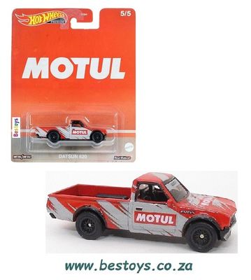 Hotwheels Hot Wheels Diecast Model Car Pop Culture Oils Datsun 620 Pickup &quot;Motul&quot; 1/64 scale
