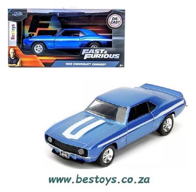 JADA 24037 Chevy Chevrolet Camaro 1969 Fast &amp; Furious Movie Film TV 1/32 scale