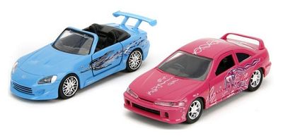 JADA 24103 2 pk Honda Integra 1995 + Honda S 2000 S2000 2001 Fast &amp; Furious Movie Film TV 1/32 scale