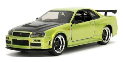 JADA Diecast Model Car 24106 Pink Slips Nissan Skyline GT-R R34 2002 1/32 scale