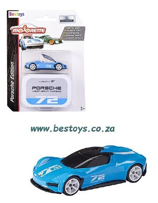 Majorette Diecast Model Car Porsche Series Porsche Vision Gran Turismo No 72 + Collector Tin 1/64 scale