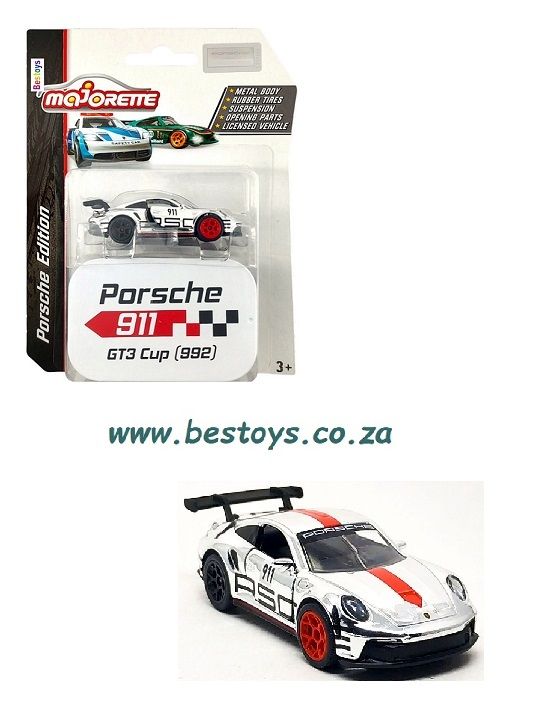 Majorette Porsche Series Porsche 911 GT 3 GT3 Cup 992 No 911 + Collector Tin