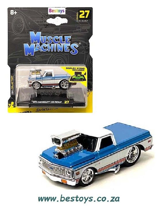 Maisto Muscle Machines Diecast Model Car Chevy Chevrolet C 10 C10 Pickup 1972 1/64 scale
