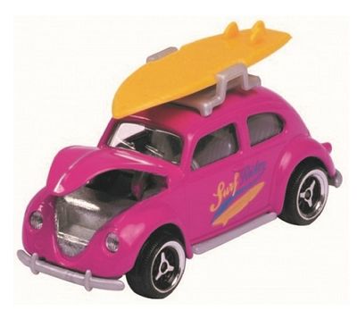 Majorette Diecast Model Car VW Volkswagen Beetle + surfboard  1/64 scale