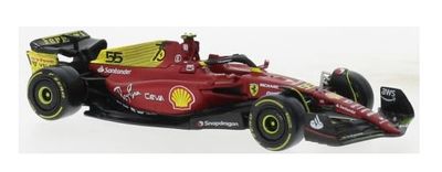 Burago 36832 Formula 1 F1 Ferrari F1-75 No 55 Sainz 2022 GP Modena Special Edition