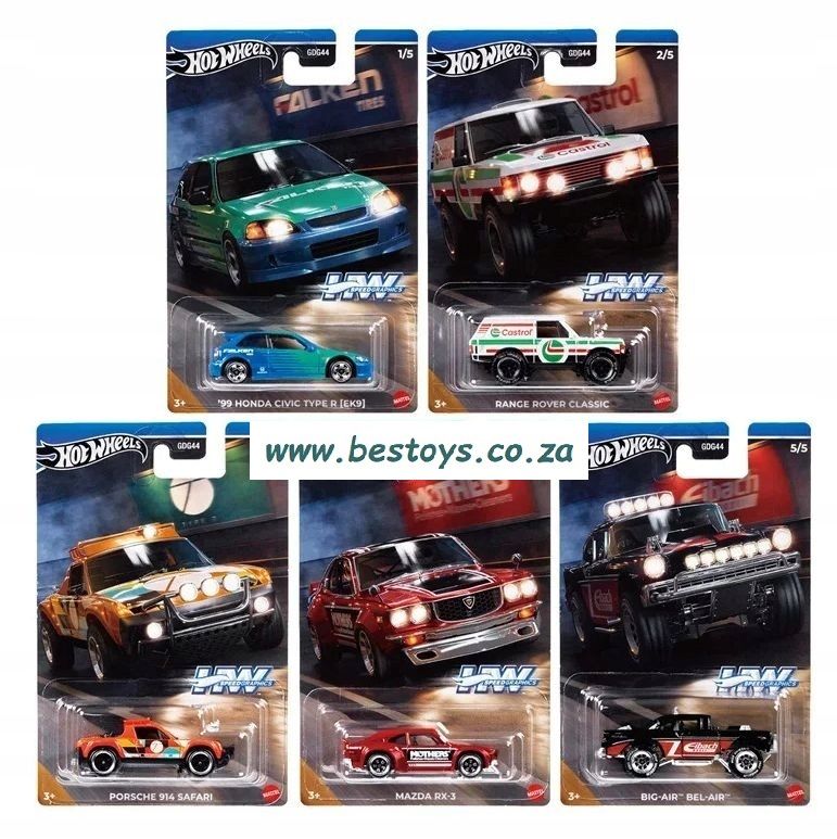 Hot Wheels Hotwheels Set Speed Graphics Mazda RX3 Chevy Porsche Range Rover Honda 1/64 scale