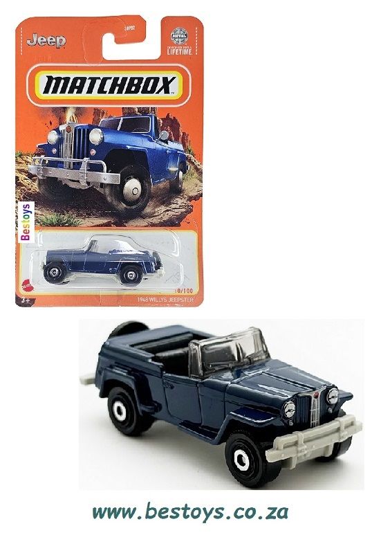 Matchbox Model Car 2024 10/100 Willys Jeepster 1948 1/64 scale