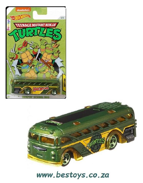 Hot Wheels Hotwheels Nickelodeon Teenage Mutant Ninja Turtles Surfin School Bus Party Van TV