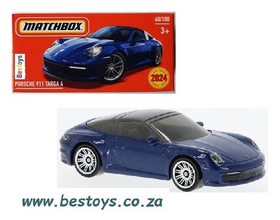 Matchbox Model Car Power Grab 2024 60/100 Porsche 911 Targa 4 1/64 scale
