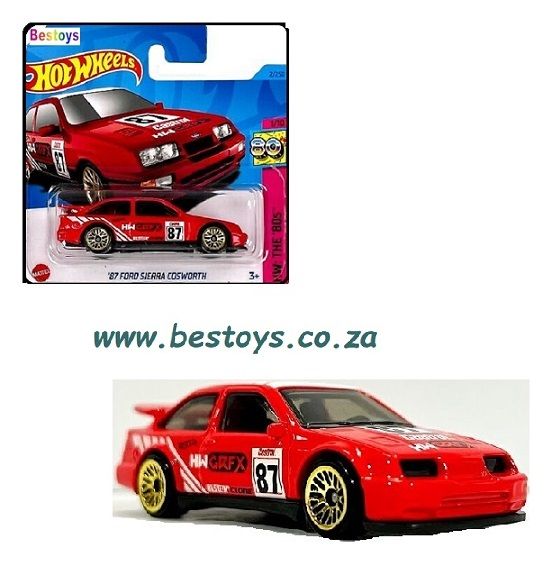Hotwheels Hot Wheels Diecast Model Car 2023 2/250 Ford Sierra Cosworth 1987 No 87 The 80&#39;s 1/64 scale