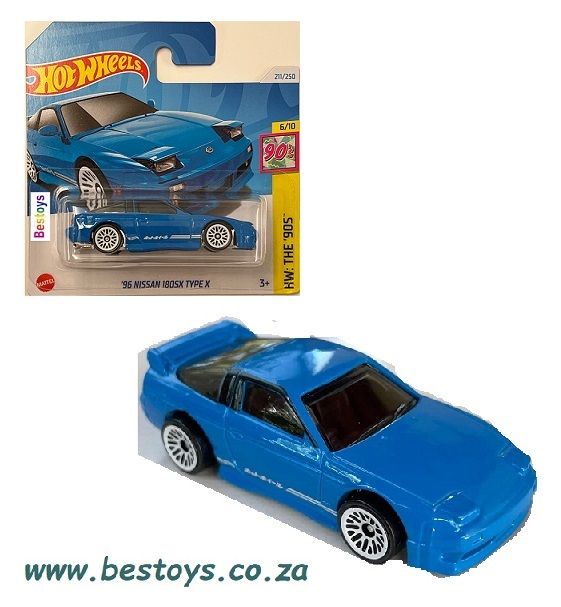 Hotwheels Hot Wheels 2024 211/250 Nissan 180 SX 180SX Type X 1996 The 90&#39;s 1/64 scale