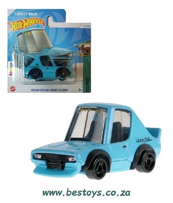 Hotwheels Hot Wheels Diecast Model Car 2024 213/250 Nissan Skyline 2000 GT-R Liberty Walk Tooned