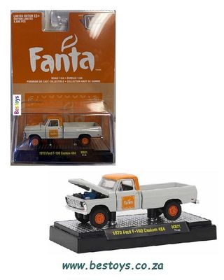 Castline M2 Diecast Model Car MX01 Ford F 100 F100 Custom 4x4 1970 &quot;Fanta&quot; 1/64 scale
