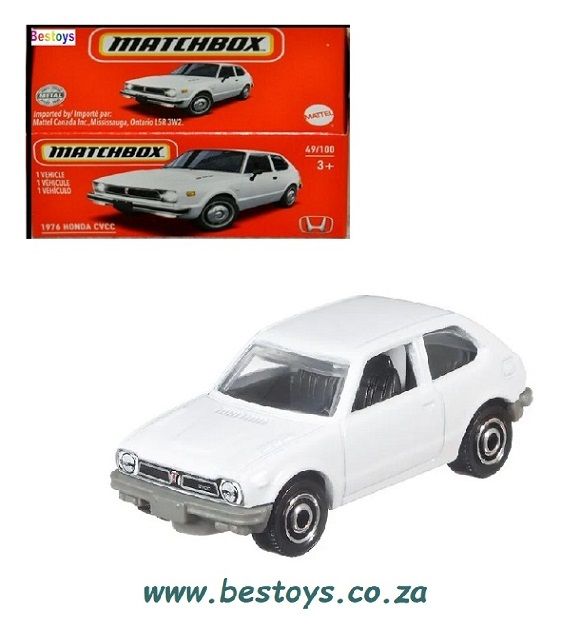 Matchbox Diecast Model Car Power Grab 2021 49/100 Honda CVCC 1976 1/64 scale