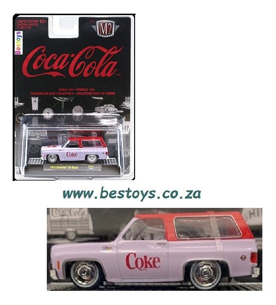 Castline M2 Diecast Model Car HS01 Chevy Chevrolet K 5 K5 Blazer 1973 &quot;Coke&quot; 1/64 scale