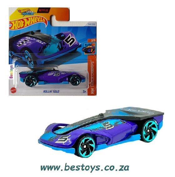 Hotwheels Hot Wheels Diecast Model Car 2024 154/250 Rollin Solo Track Champs Netflix Let&#39;s Race