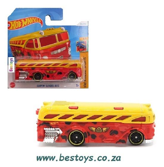 Hotwheels Hot Wheels Diecast Model Car 2024 65/250 Surfin School Bus Xtreme Sports