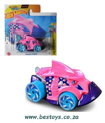 Hotwheels Hot Wheels Diecast Model Car 2024 87/250 Piranha Terror Mega Bite Netflix Let&#39;s Race