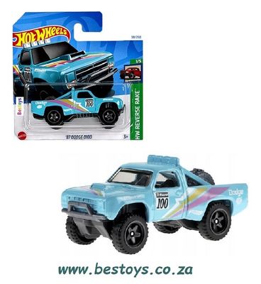 Hotwheels Hot Wheels Diecast Model Car 2024 38/250 Dodge D 100 D100 Pickup 1987 No 100 Reverse Rake 1/64 scale
