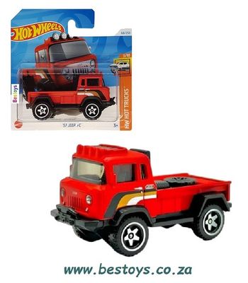 Hotwheels Hot Wheels Diecast Model Car 2024 68/250 Jeep FC 1957 Hot Trucks 1/64 scale